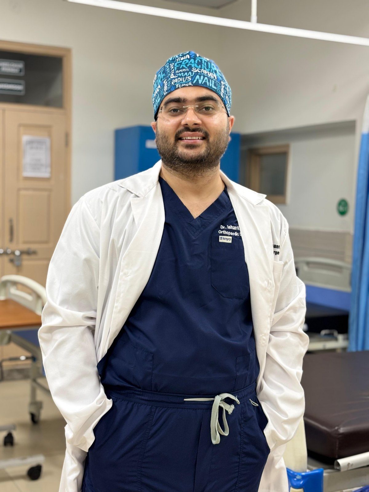 Dr. Ishan Khanna, orthopaedic surgeon, at his clinic